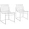 Knobel Clear Acrylic and Chrome Dining Chair Set of 2