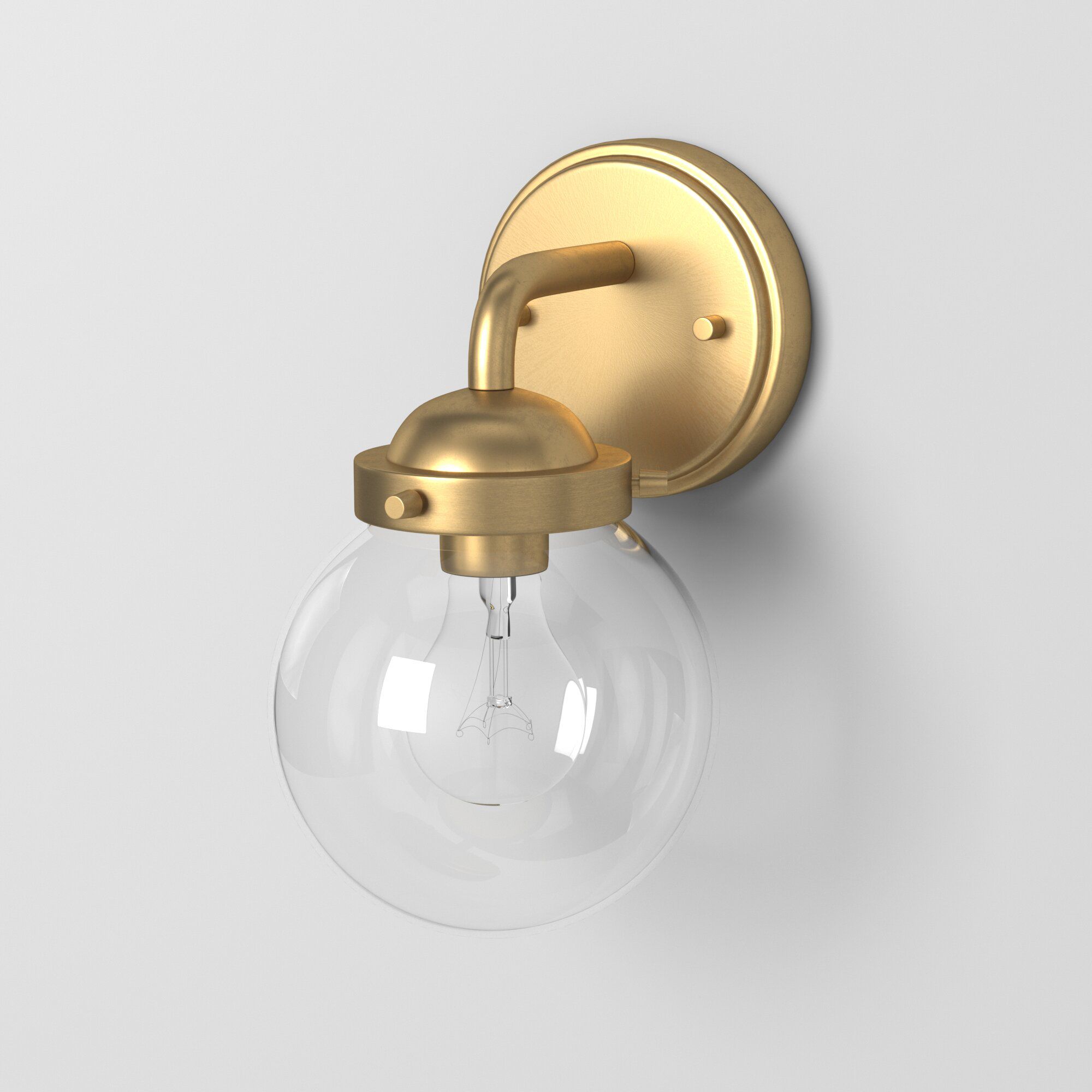 Knoll 10" High Brushed Gold Metal Wall Sconce 970F3 Lamps Plus