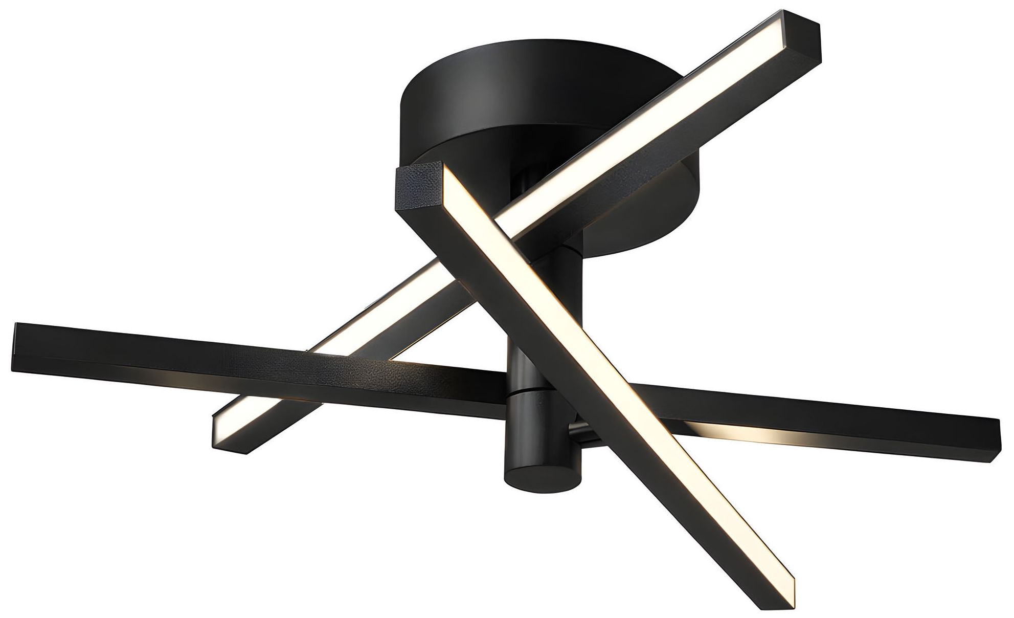 Knoll 18" Wide Black LED Flush Mount