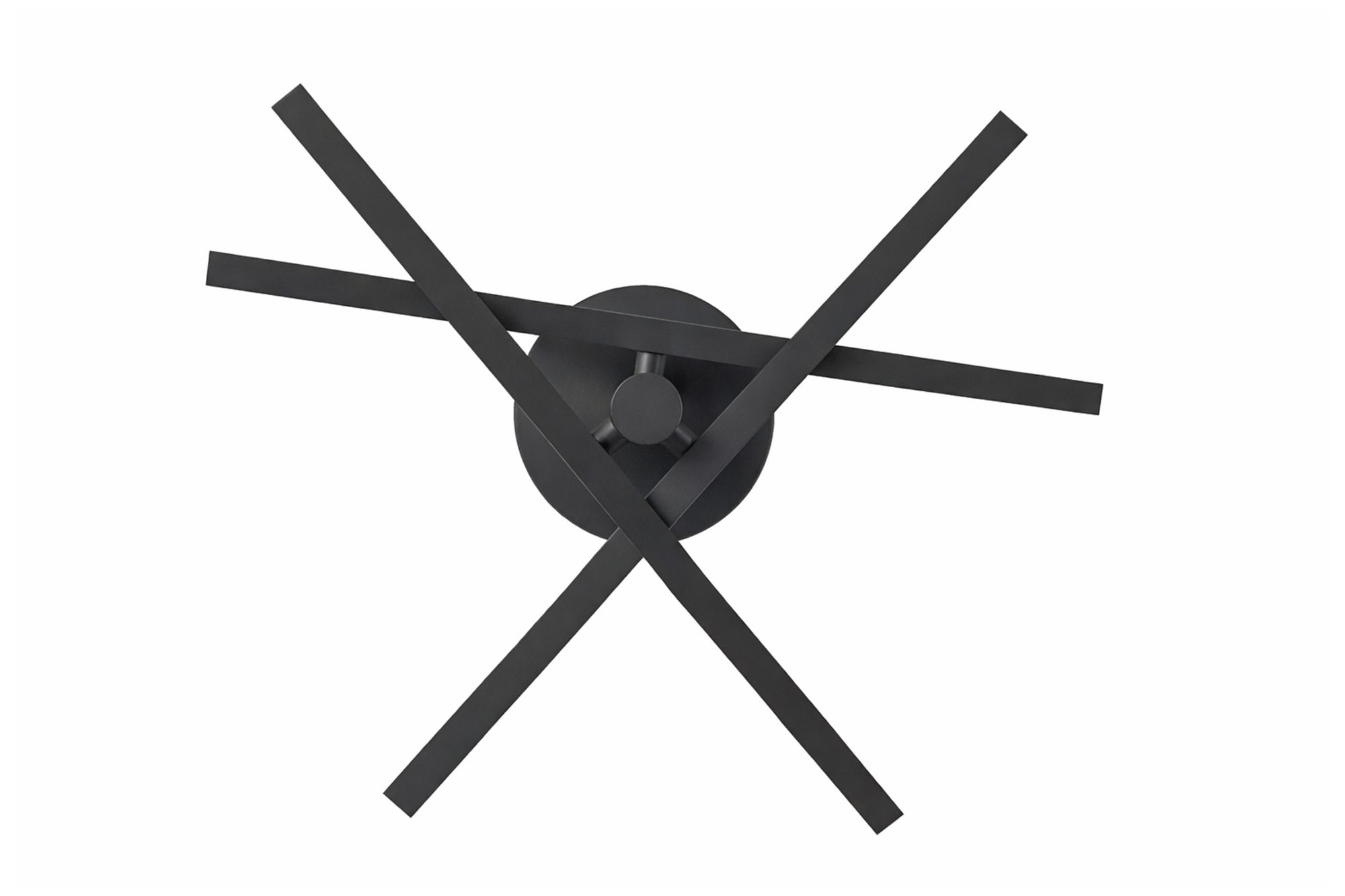 Image 3 Knoll 18" Wide Black LED Flush Mount more views