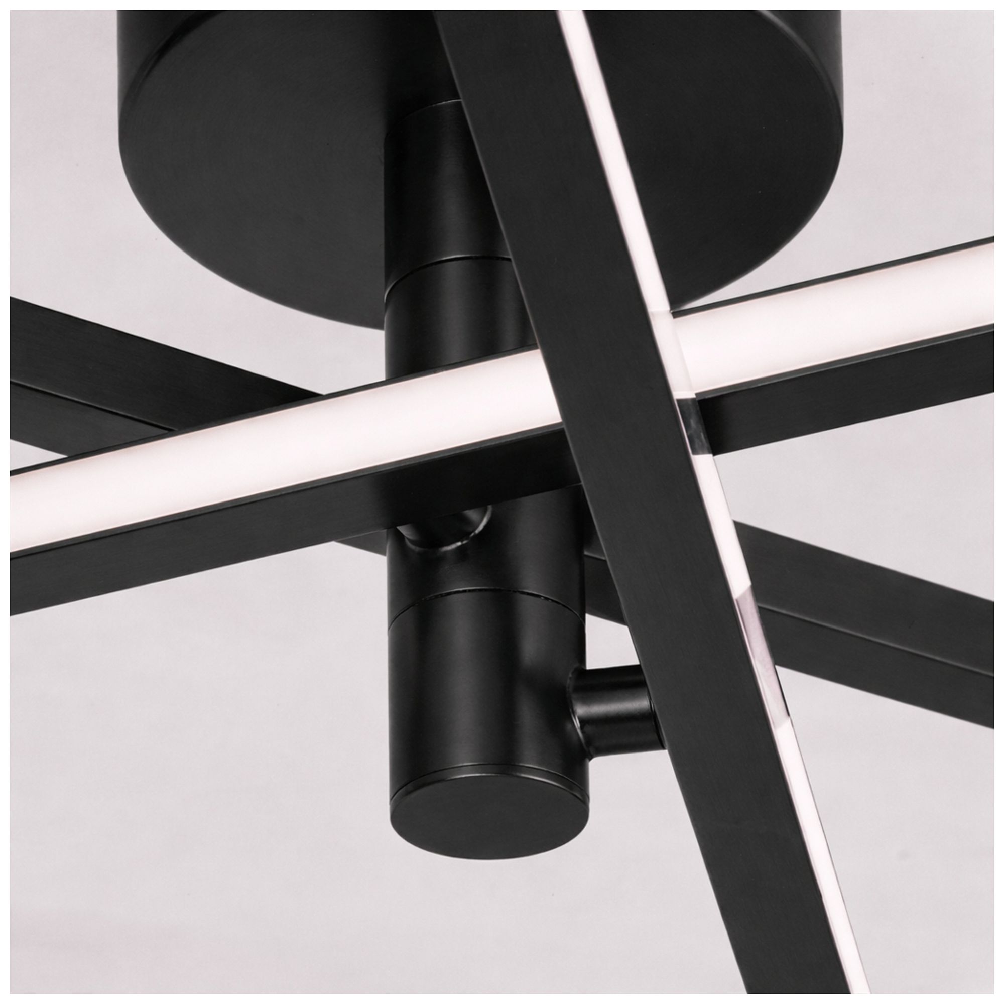 Image 4 Knoll 18" Wide Black LED Flush Mount more views