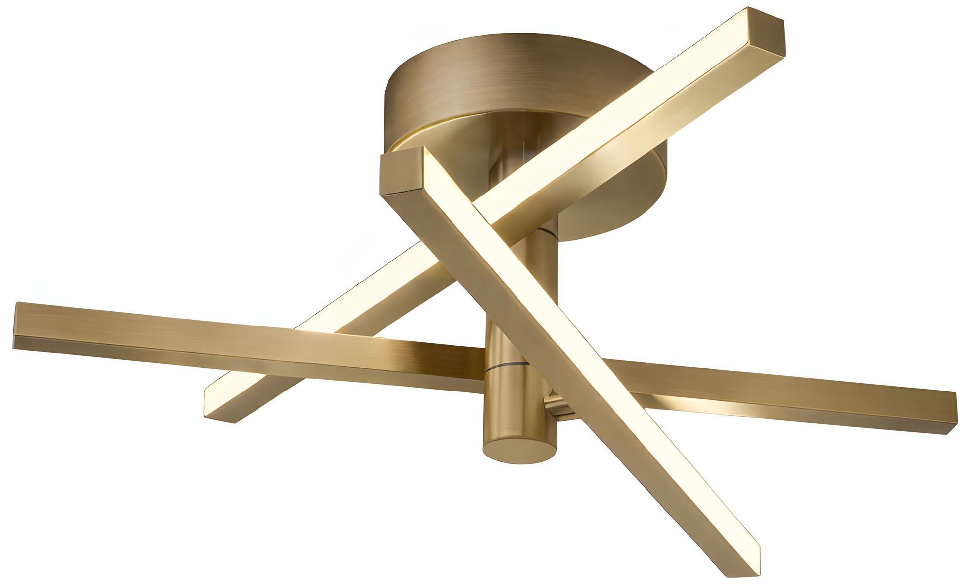 Image 2 Knoll 18" Wide Light Antique Brass LED Flush Mount