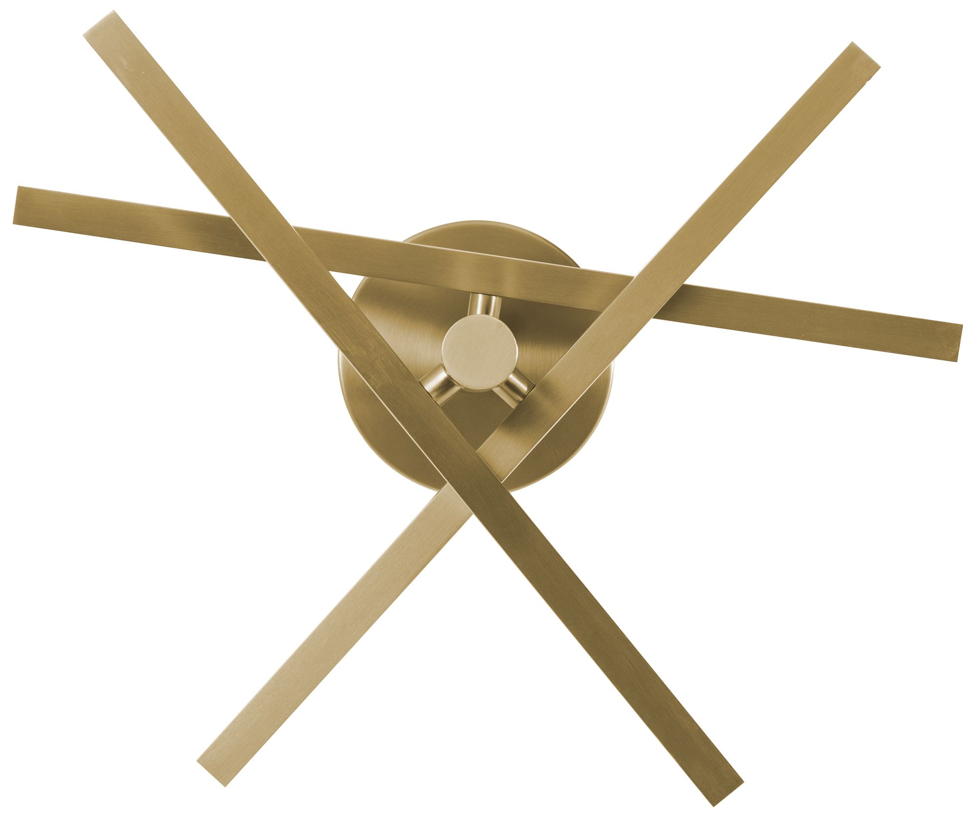 Image 3 Knoll 18" Wide Light Antique Brass LED Flush Mount more views