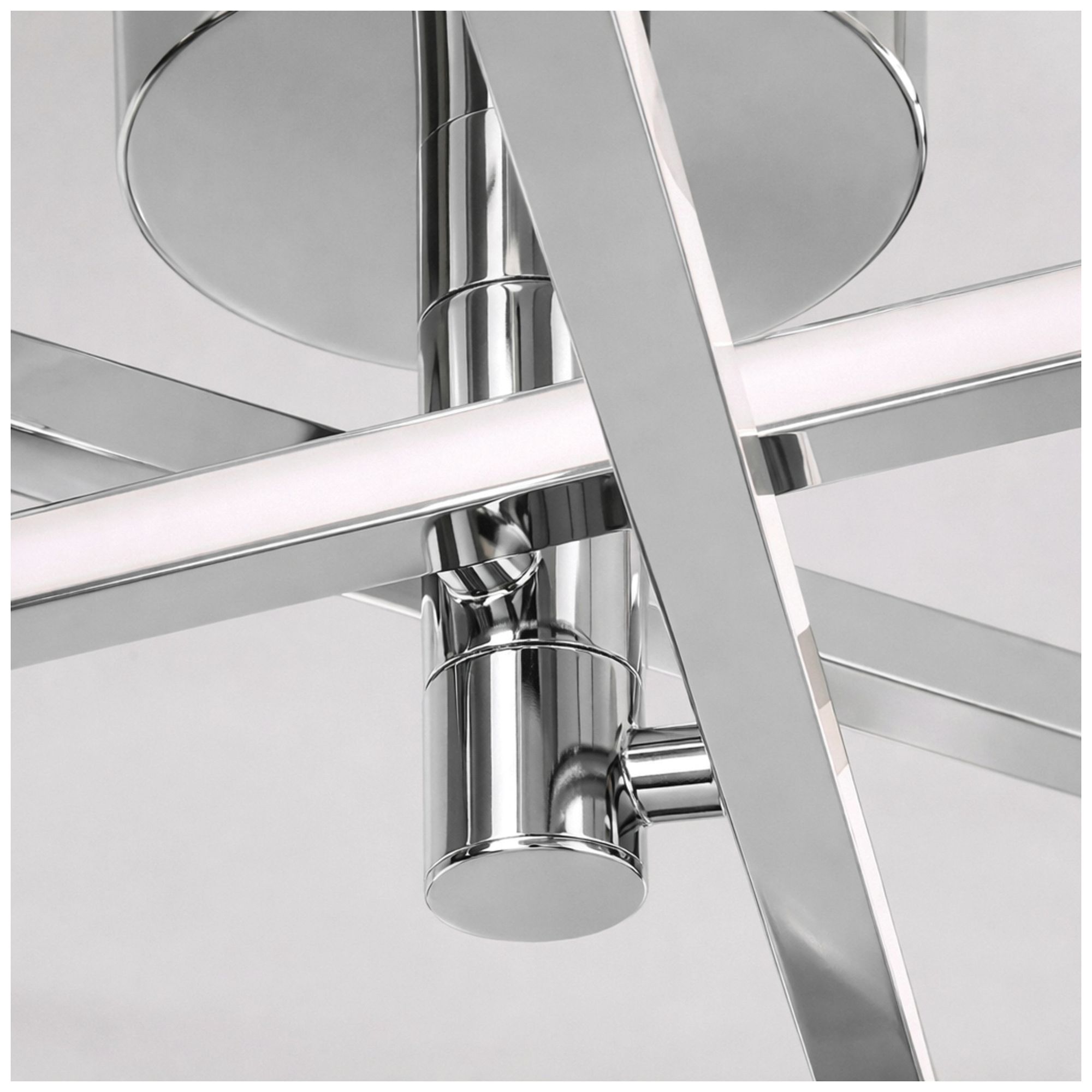 Image 4 Knoll 18" Wide Polished Chrome LED Flush Mount more views