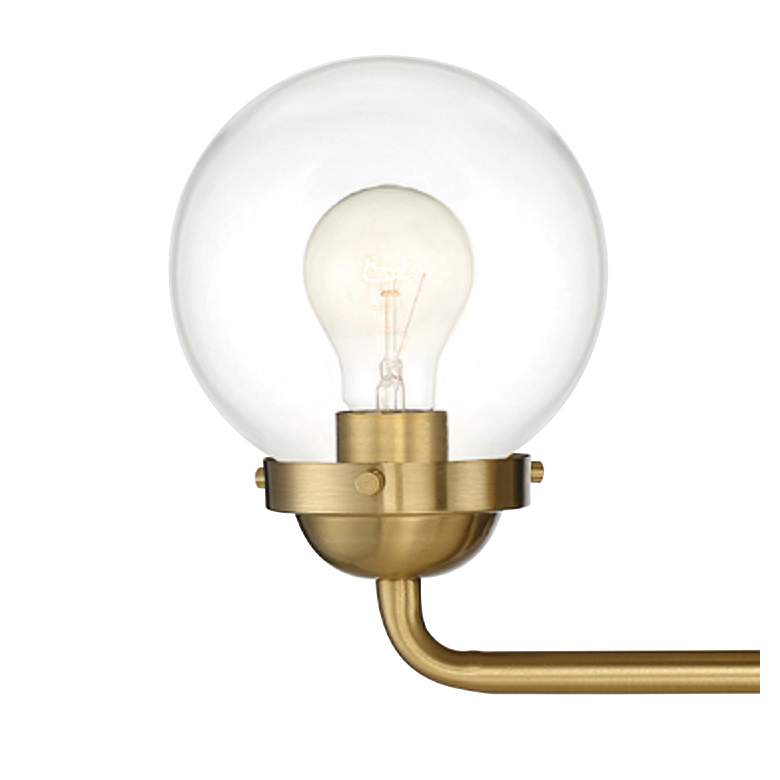 Image 3 Knoll 24" Wide Brushed Gold Metal 3-Light Bath Light more views