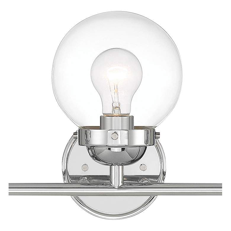 Image 3 Knoll 24" Wide Chrome Metal 3-Light Vanity Bath Light more views