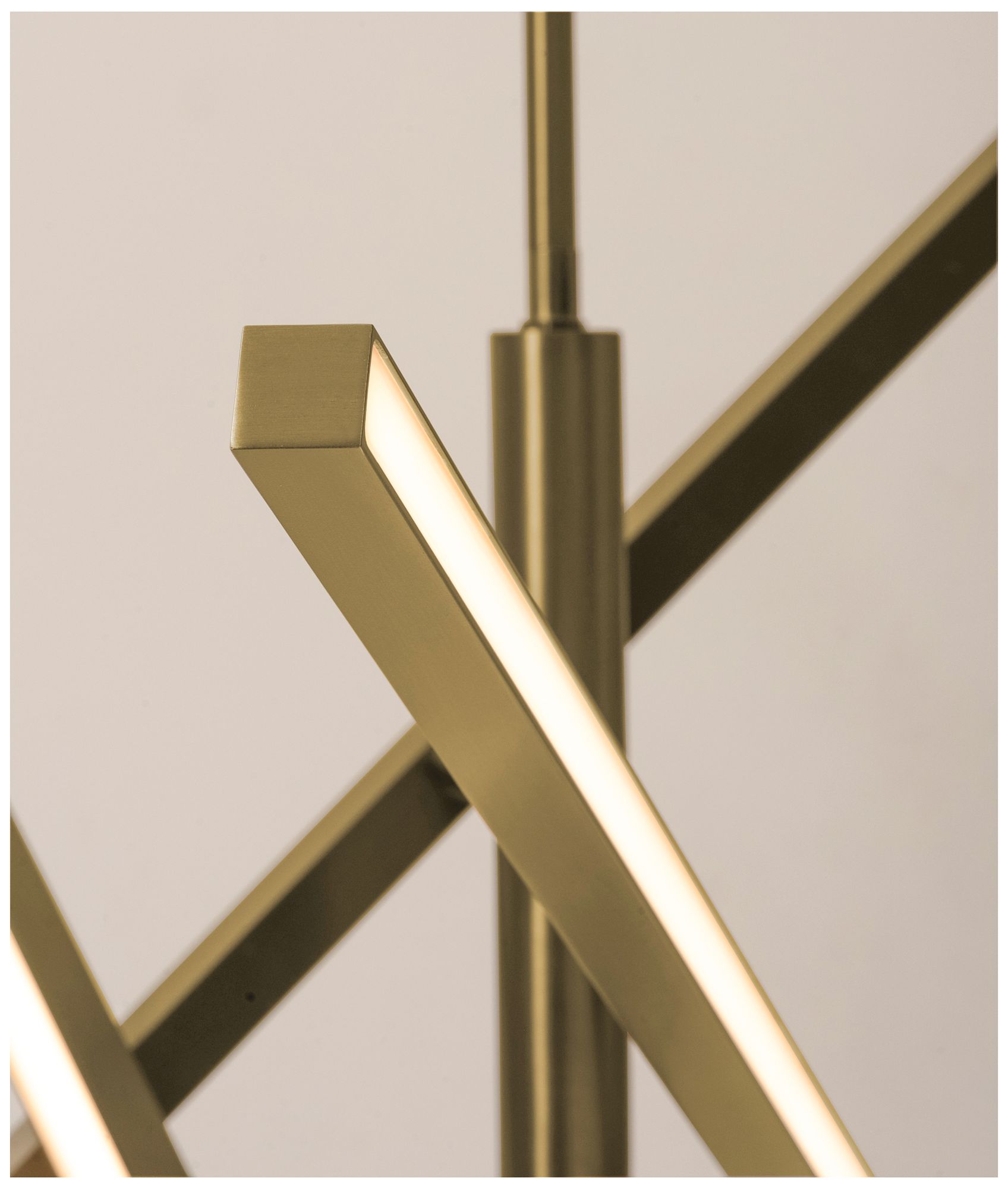 Image 4 Knoll 24" Wide 3-Light Antique Brass LED Pendant more views