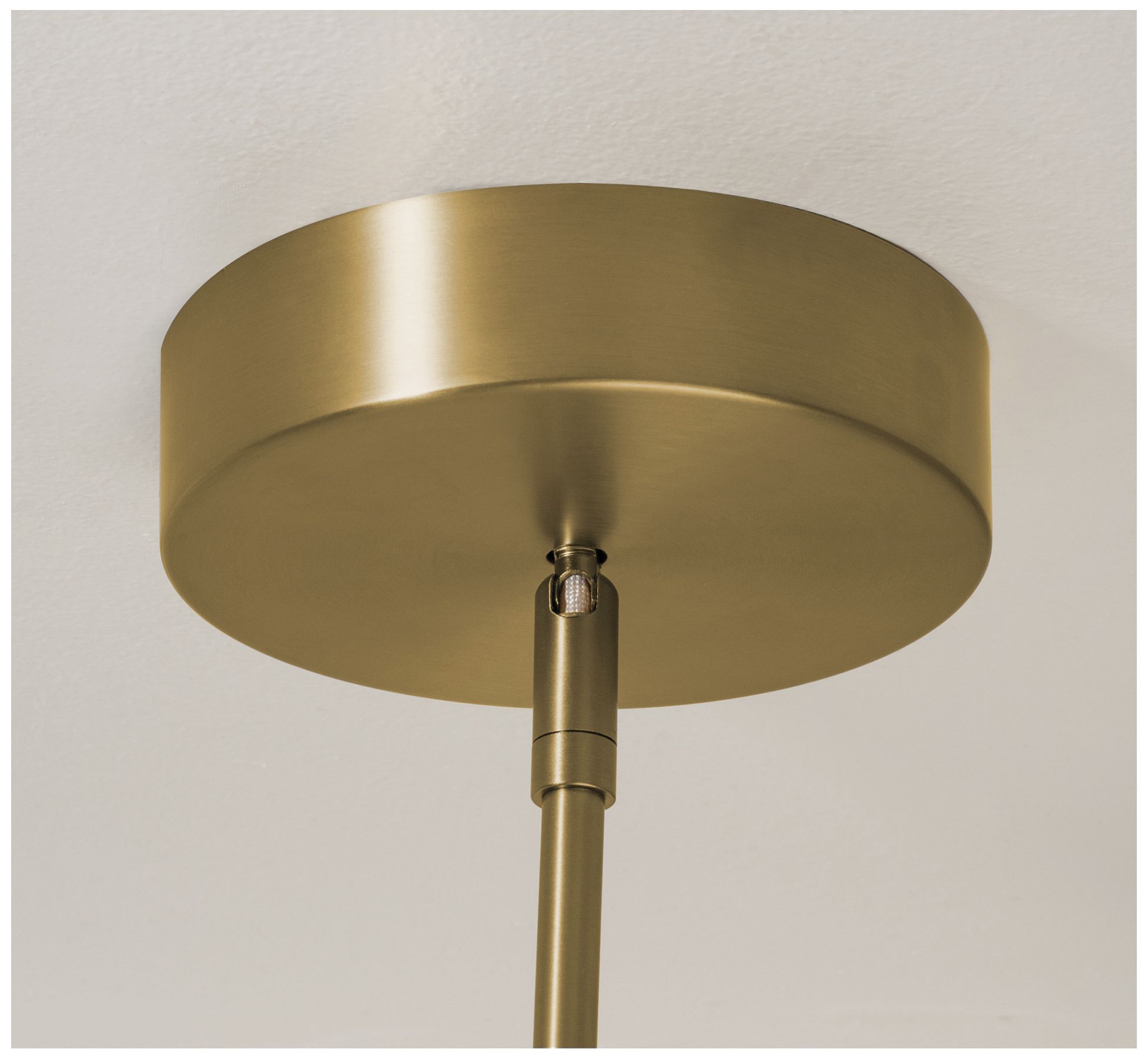 Image 5 Knoll 24" Wide 3-Light Antique Brass LED Pendant more views