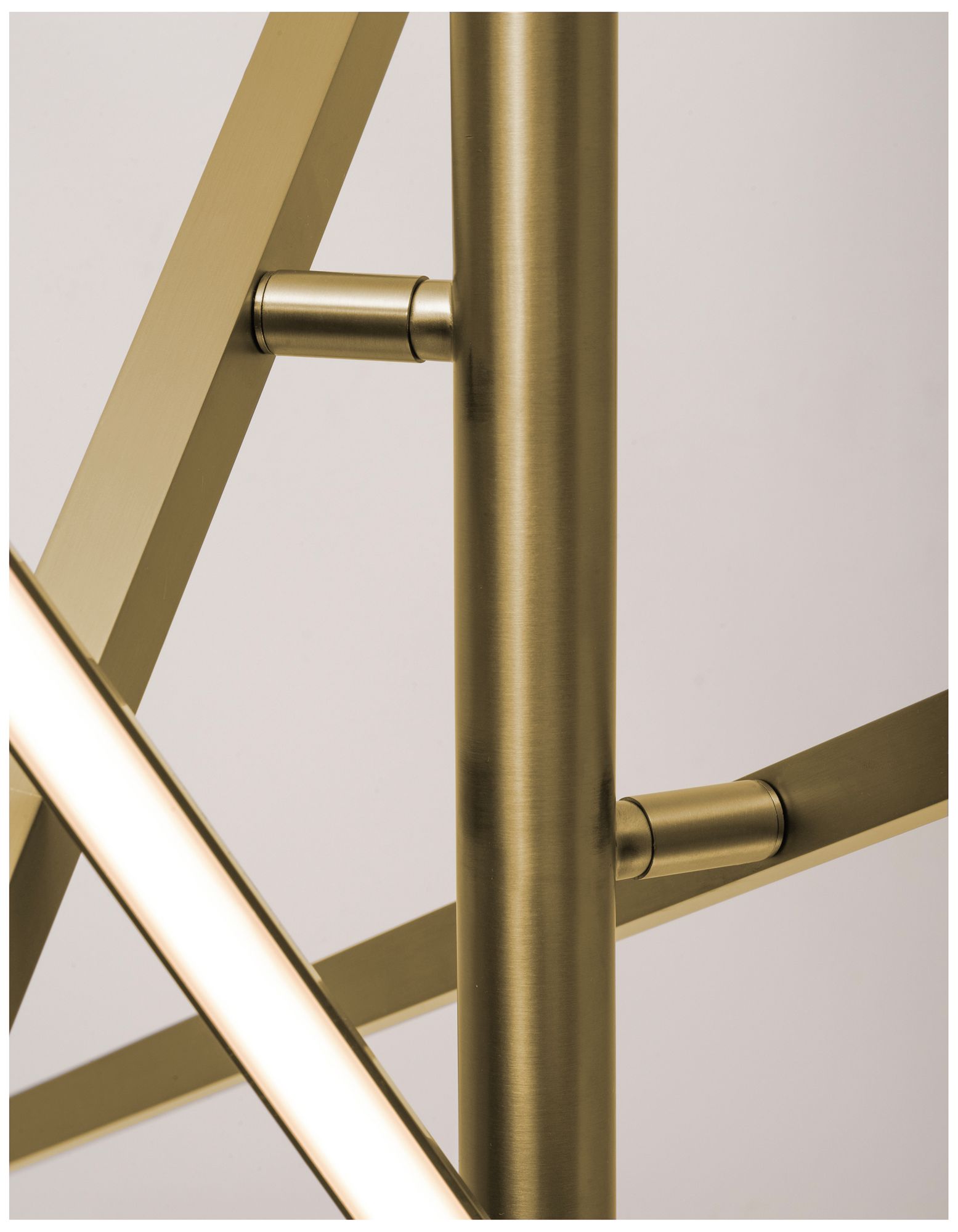 Image 7 Knoll 24" Wide 3-Light Antique Brass LED Pendant more views