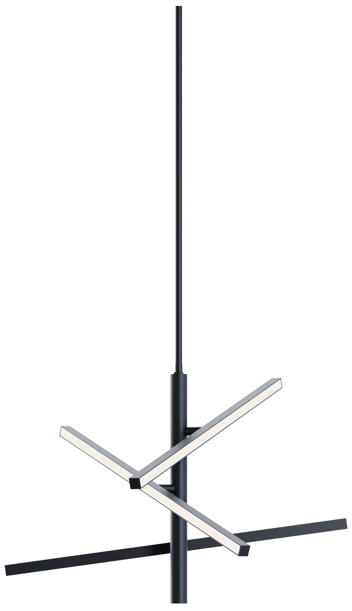 Image 3 Knoll 24" Wide 3-Light Black LED Pendant more views