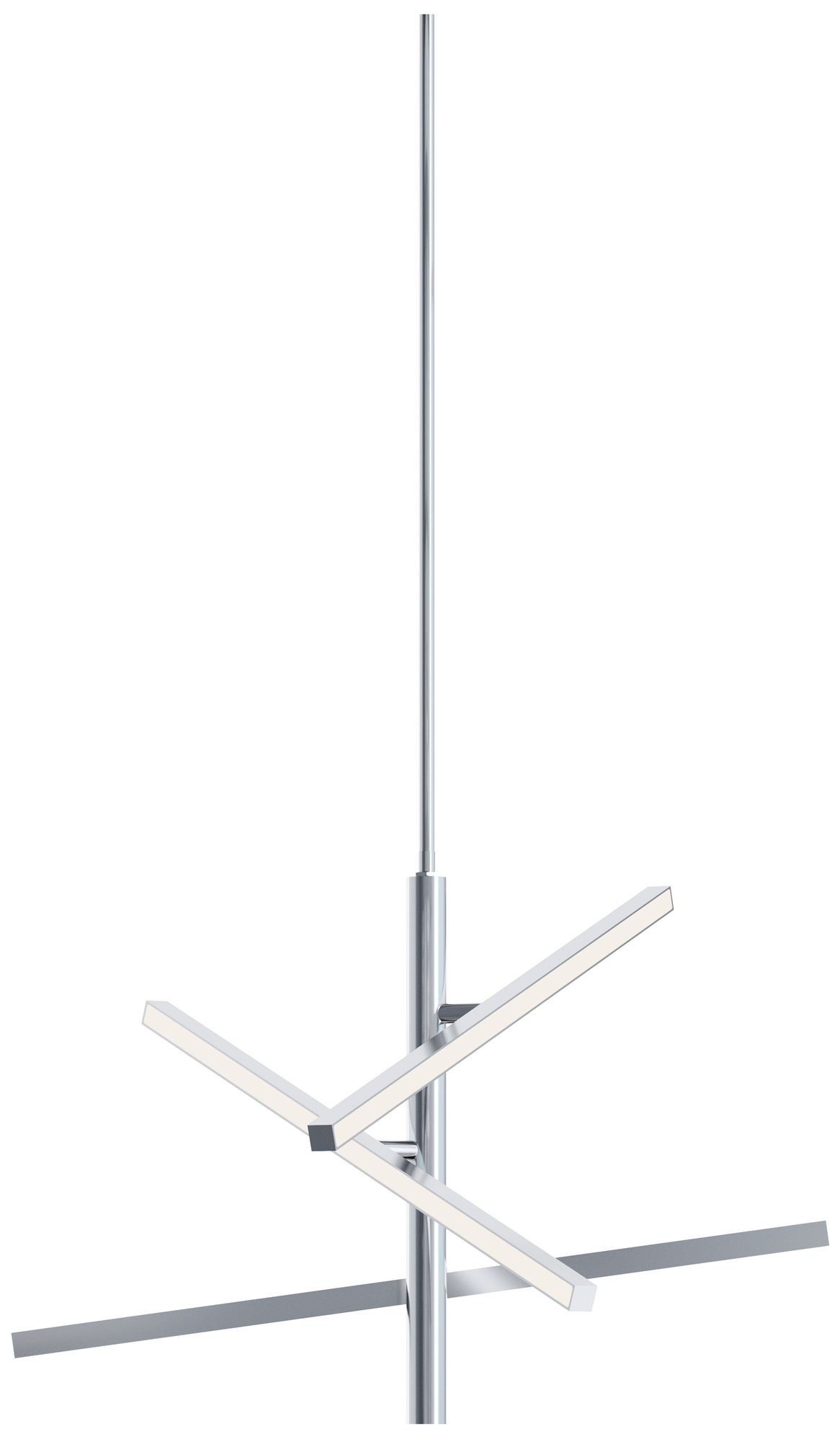 Image 2 Knoll 24" Wide 3-Light Polished Chrome LED Pendant more views