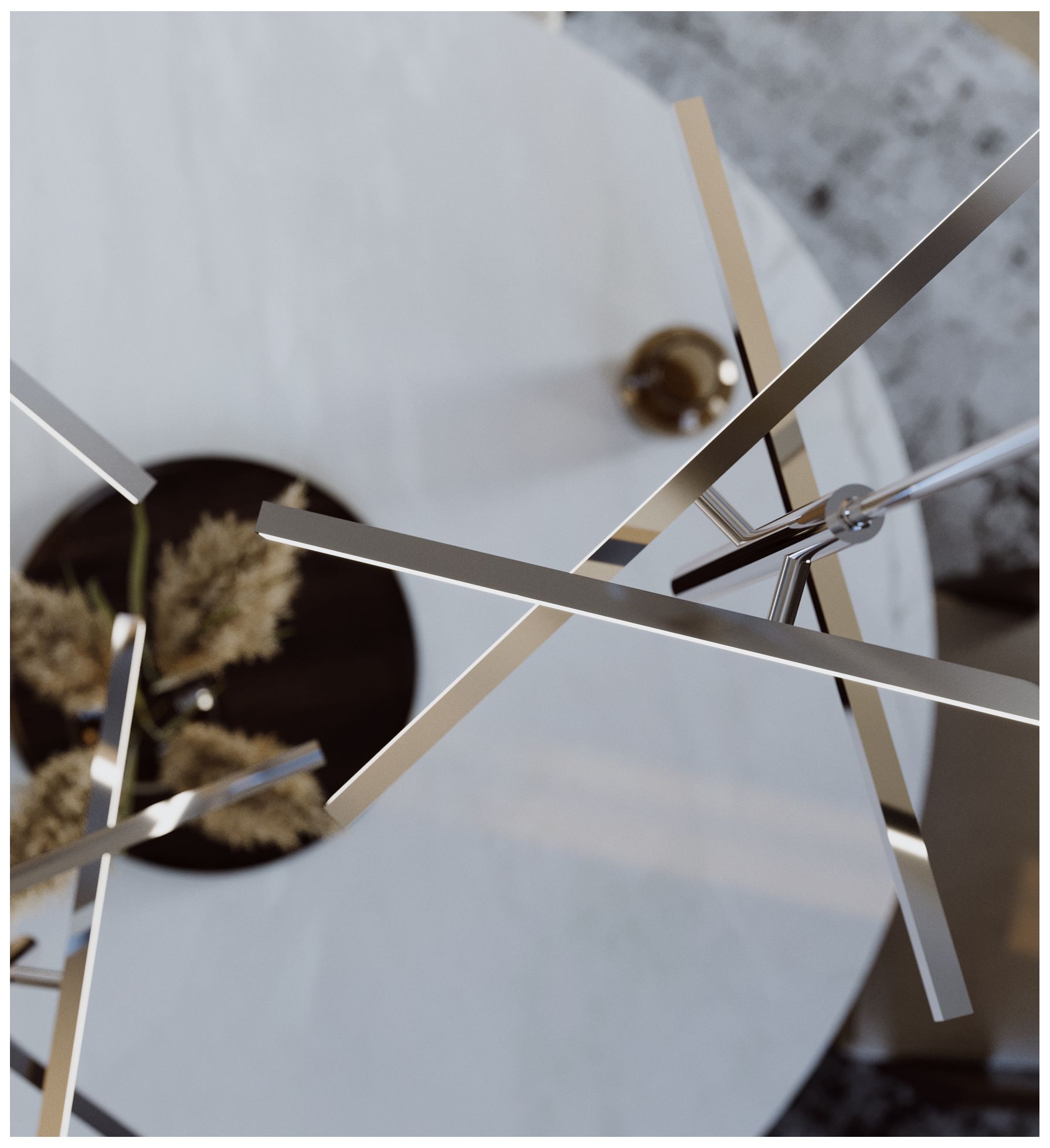 Knoll 24" Wide 3-Light Polished Chrome LED Pendant