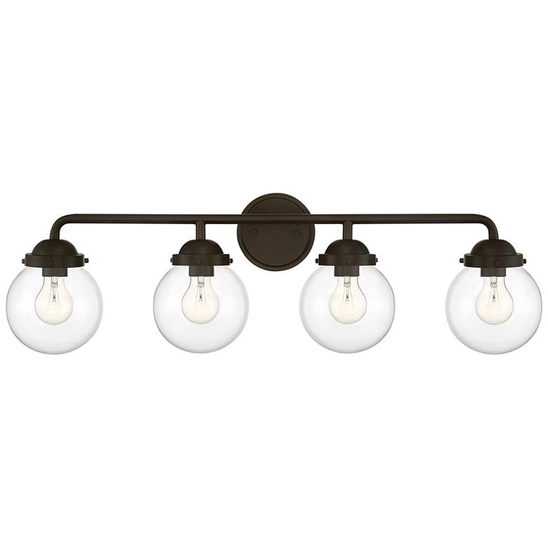 Image 4 Knoll 33 inch Wide Oil-Rubbed Bronze Metal 4-Light Bath Light more views