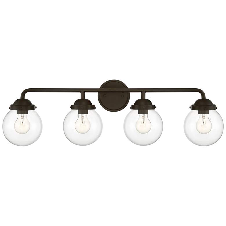 Image 4 Knoll 33" Wide Oil-Rubbed Bronze Metal 4-Light Bath Light more views