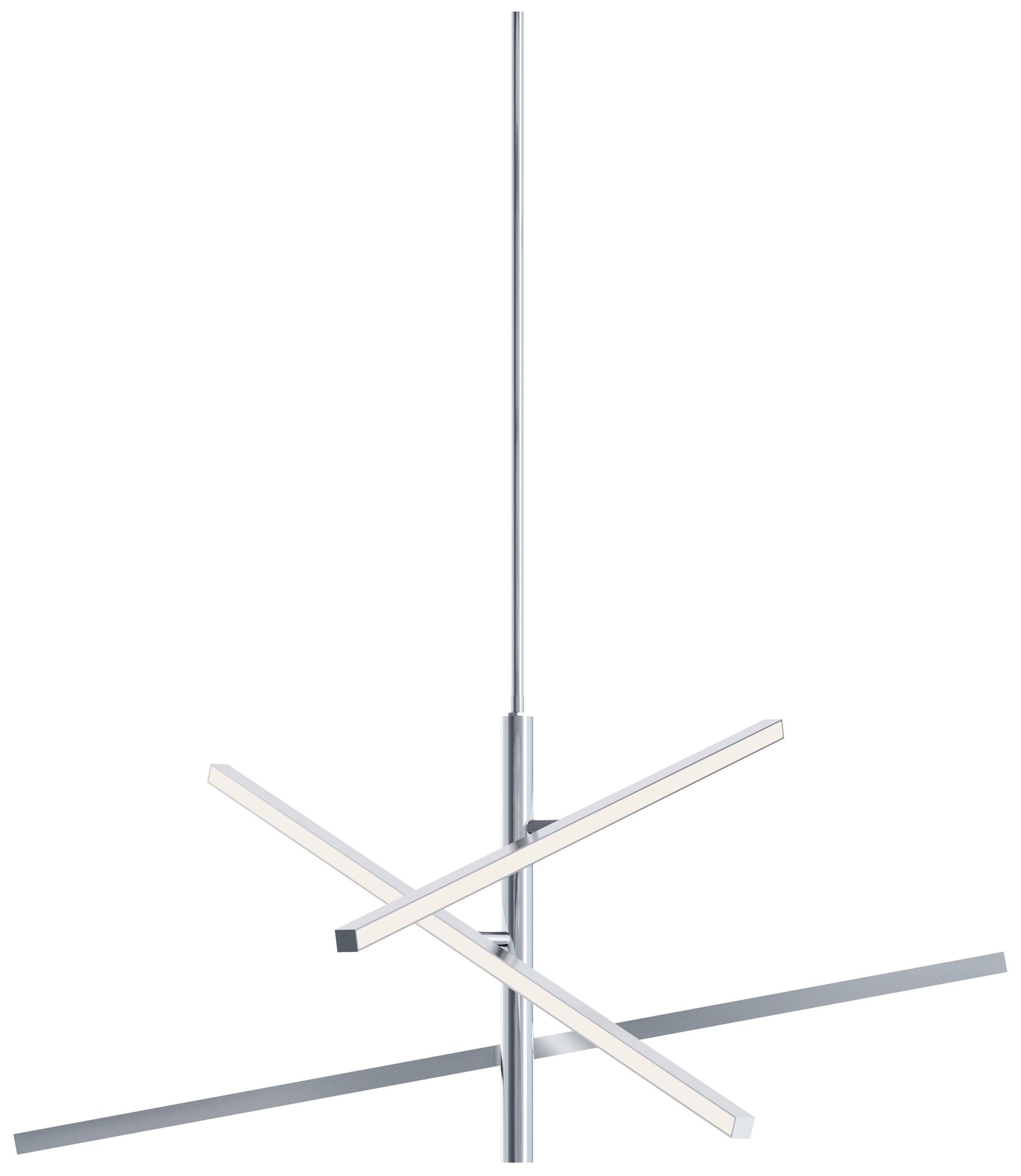 Image 3 Knoll 36" Wide 3-Light Polished Chrome LED Pendant more views