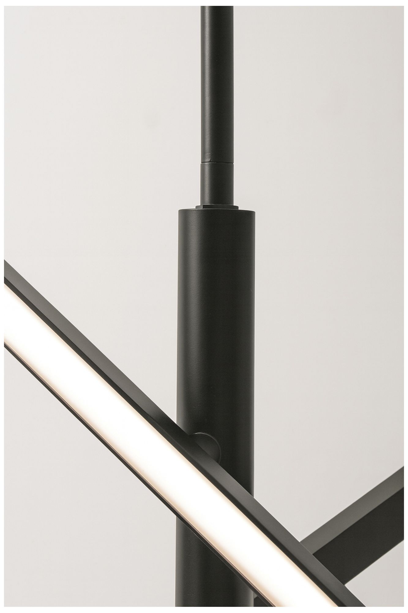 Image 7 Knoll 48" Wide 3-Light Black LED Pendant more views