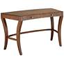 Knoll 50" Wide Brown Sheesham Wood 1-Drawer Writing Desk in scene