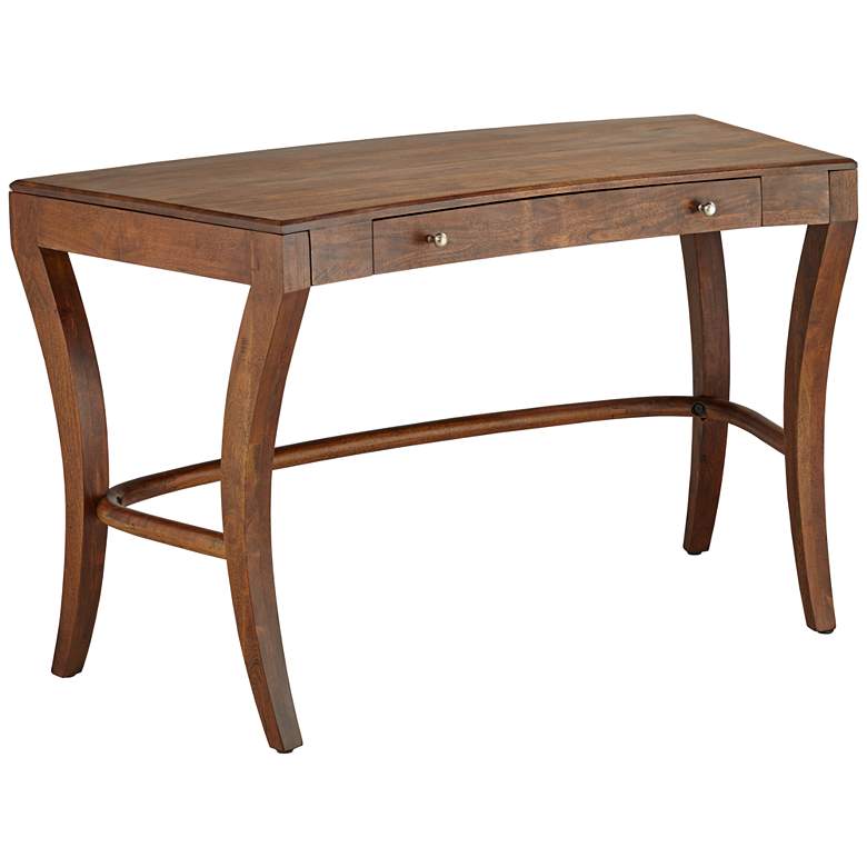 Image 3 Knoll 50 inch Wide Brown Sheesham Wood 1-Drawer Writing Desk