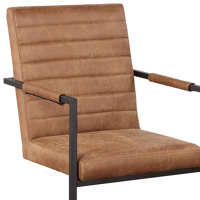 Image 3 Knolt Brown Fabric Sled Armchairs Set of 2 more views