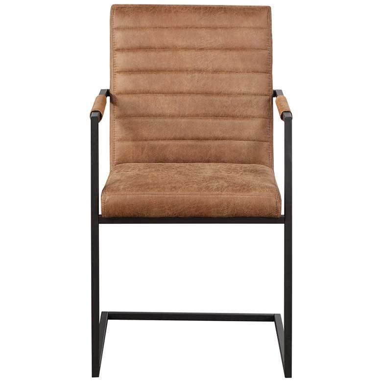 Image 5 Knolt Brown Fabric Sled Armchairs Set of 2 more views