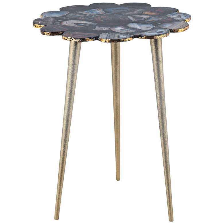Image 1 Knossos 16" Wide Agate Stone Modern Side Table