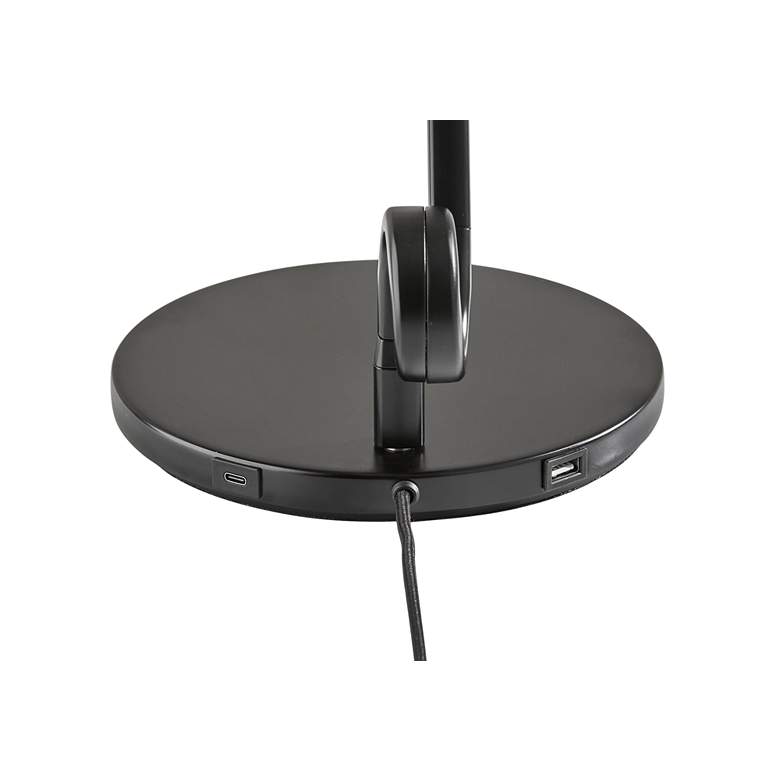 Image 4 Knot Black Adjustable LED Desk Lamp with USB and USB-C Ports more views