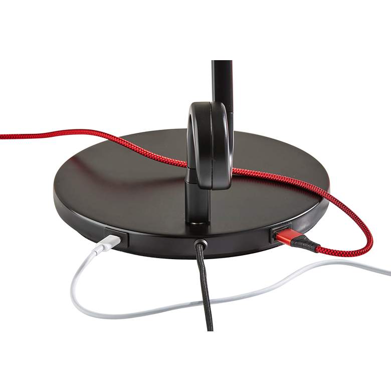 Image 5 Knot Black Adjustable LED Desk Lamp with USB and USB-C Ports more views