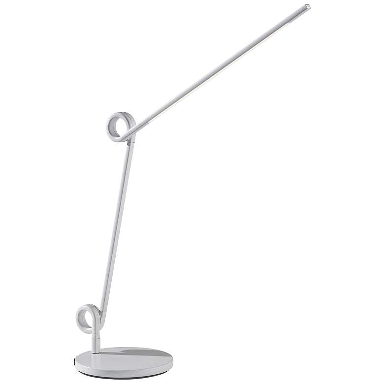 Image 1 Knot White Adjustable LED Desk Lamp with USB and USB-C Ports