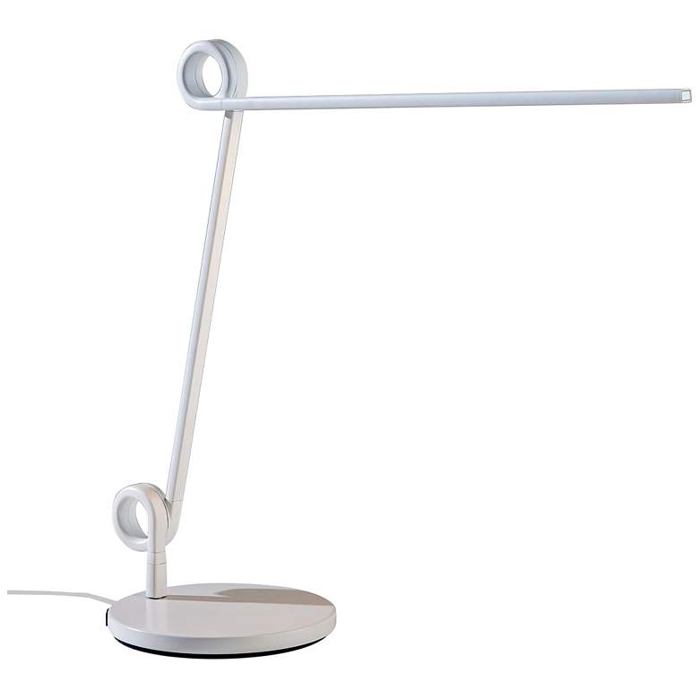 Image 5 Knot White Adjustable LED Desk Lamp with USB and USB-C Ports more views