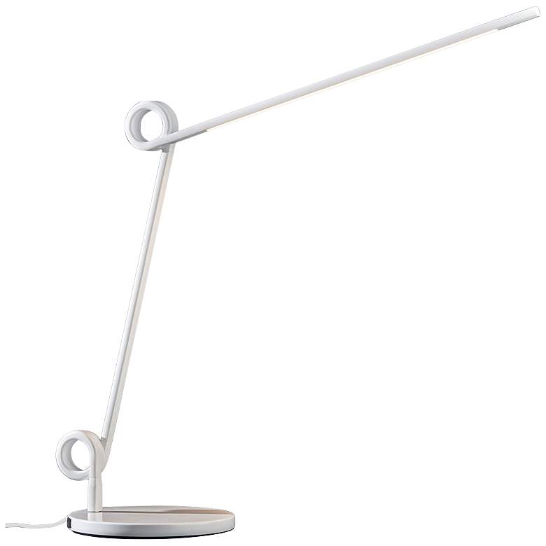 Image 7 Knot White Adjustable LED Desk Lamp with USB and USB-C Ports more views
