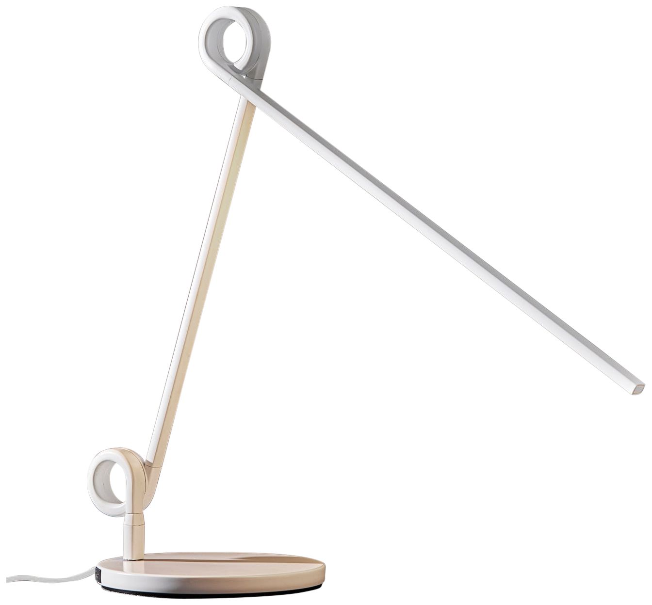 Knot White Adjustable LED Desk Lamp with USB and USB-C Ports
