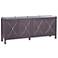Knotted Brown Four Door Sideboard with Rope Tie and Metal Accents