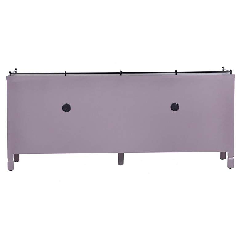 Image 3 Knotted Brown Four Door Sideboard with Rope Tie and Metal Accents more views