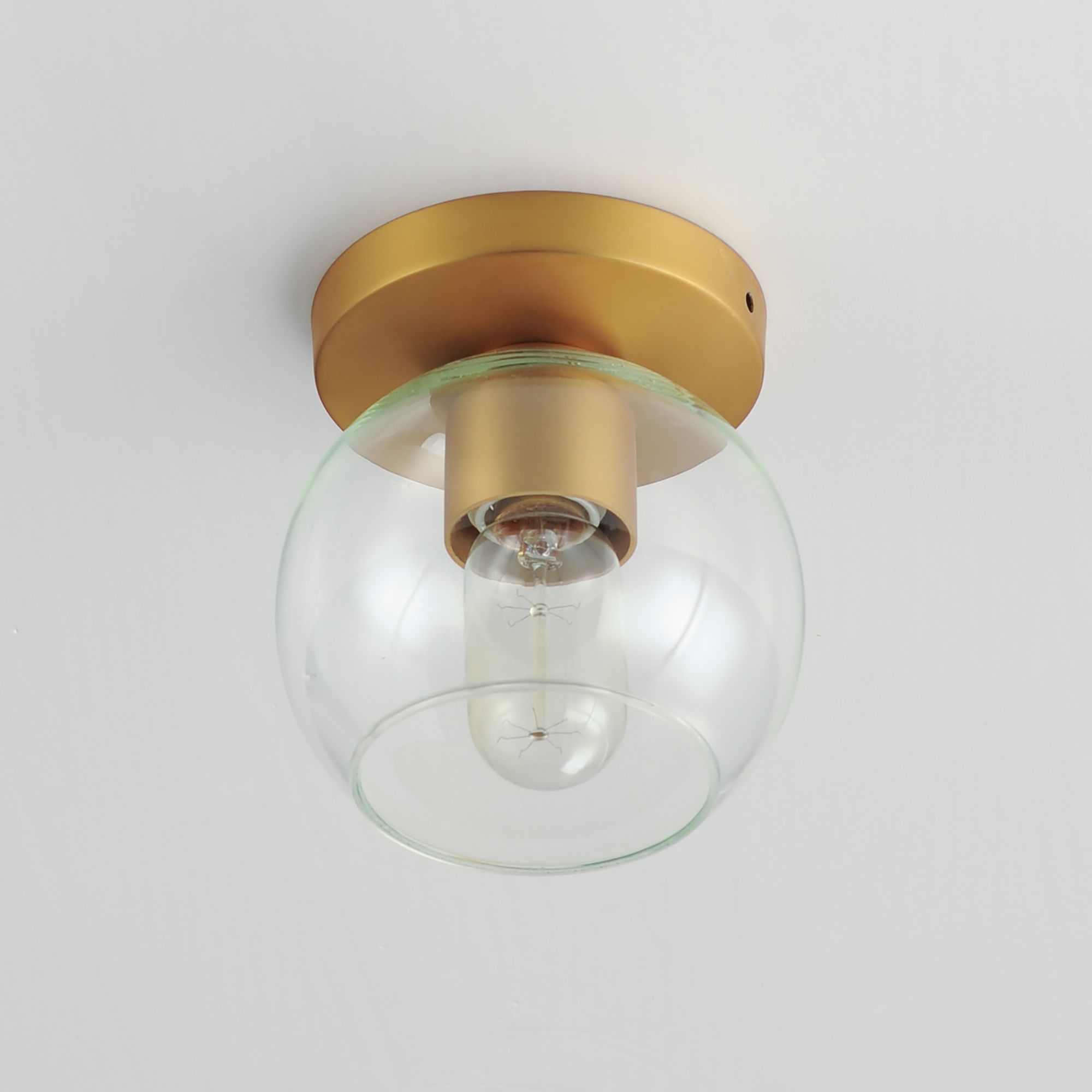 Image 3 Knox 1-Light Flush Mount Natural Aged Brass more views