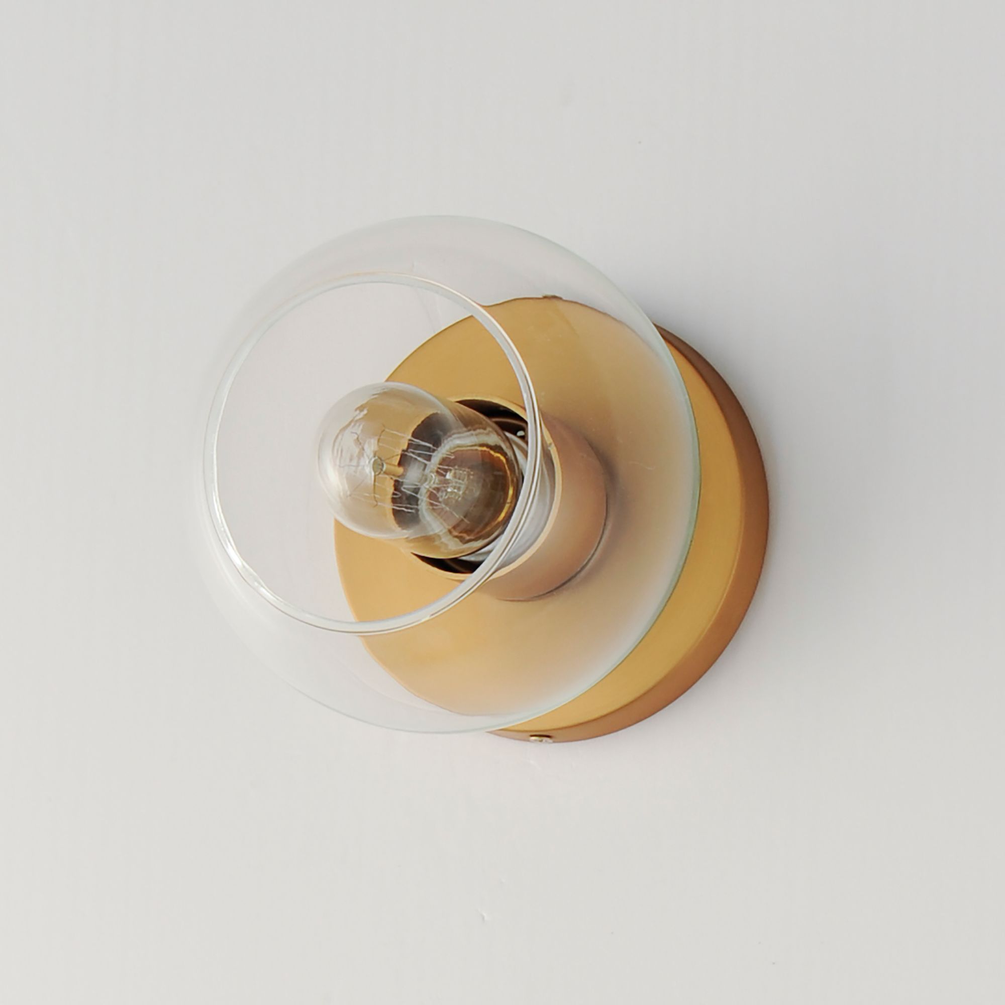 Knox 1-Light Flush Mount Natural Aged Brass