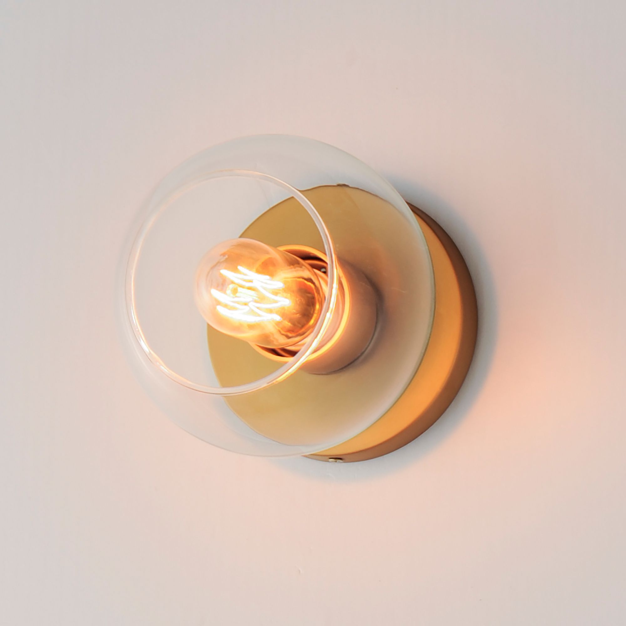 Knox 1-Light Flush Mount Natural Aged Brass