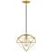 Knox 1 Light Soft Gold Pendant with Polished Brass Accents