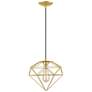 Knox 1 Light Soft Gold Pendant with Polished Brass Accents