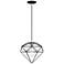 Knox 11 3/4" Wide Shiny Black Geometric Mini Pendant