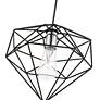 6_Knox 11 3/4" Wide Shiny Black Geometric Mini Pendant more views