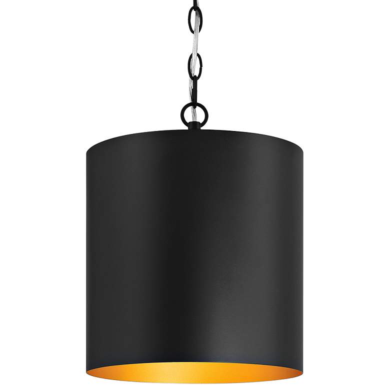 Image 1 Knox 11" Wide Matte Black Mini Pendant