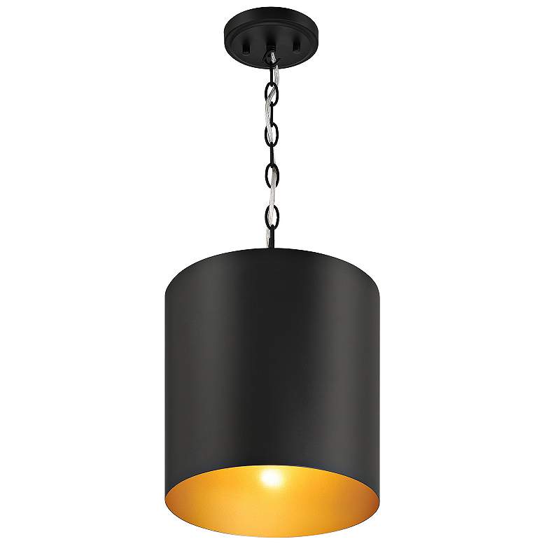 Image 4 Knox 11" Wide Matte Black Mini Pendant more views