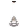 7_Knox 12 1/4" Wide Bronze Geometric Pendant Light more views