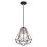 Knox 12 1/4" Wide Bronze Geometric Pendant Light