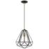 Knox 12 1/4" Wide Textured Black Geometric Mini Pendant