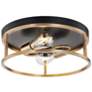 3_Knox 13" Wide Matte Black and Brass 2-Light Ceiling Light more views