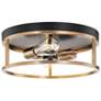 5_Knox 13" Wide Matte Black and Brass 2-Light Ceiling Light more views