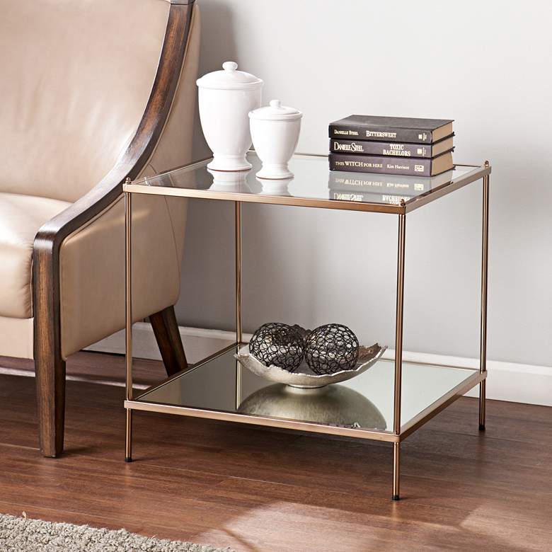 Image 1 Knox 22 1/4 inch Wide Metallic Gold End Table