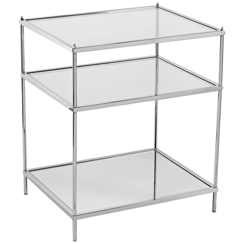 Image 2 Knox 22" Wide Metallic Chrome Side Table