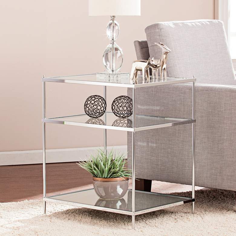 Image 1 Knox 22 inch Wide Metallic Chrome Side Table